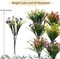 24 Bundles Fake Outdoor Wild Flowers Lifelike UV Resistant Mixed Colors Artificial Flowers for Indoor Outside Hanging Planters Garden Home Office Decor 4.72"D x 4.72"W x 13.78"H